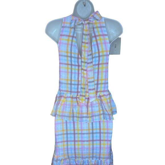 Cinq a Sept Astor White Multi Tiered Multi Dress NWT Size 14 - Picture 9 of 11